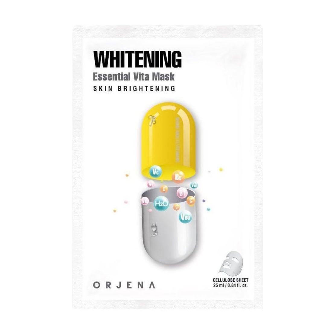 Освітлювальна тканинна маска для обличчя ORJENA Whitening Essential Vita Mask Skin Brightening, 25 мл